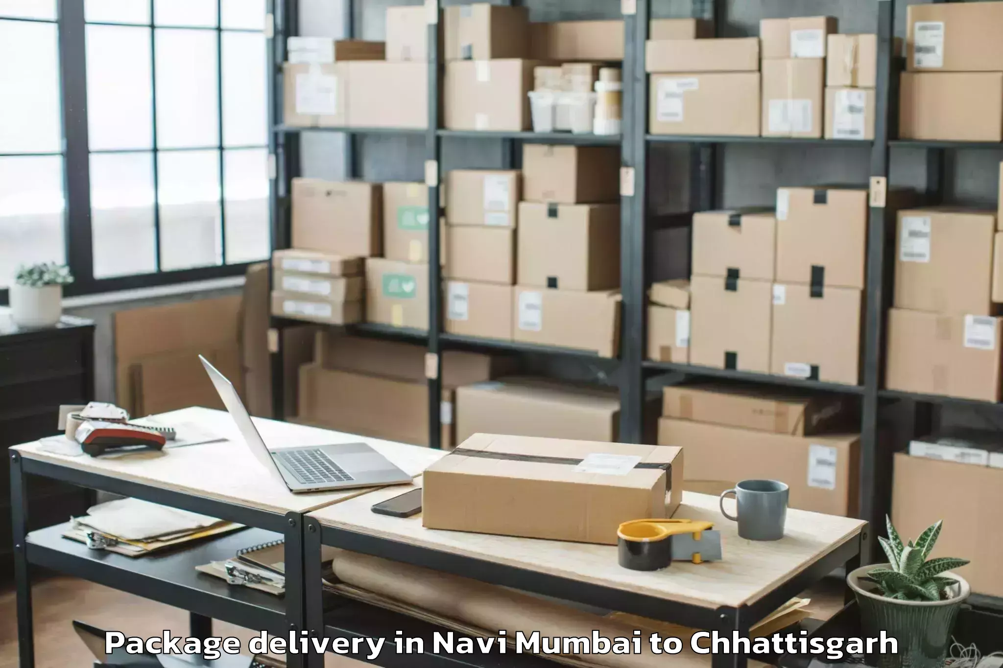 Trusted Navi Mumbai to Kawardha Package Delivery